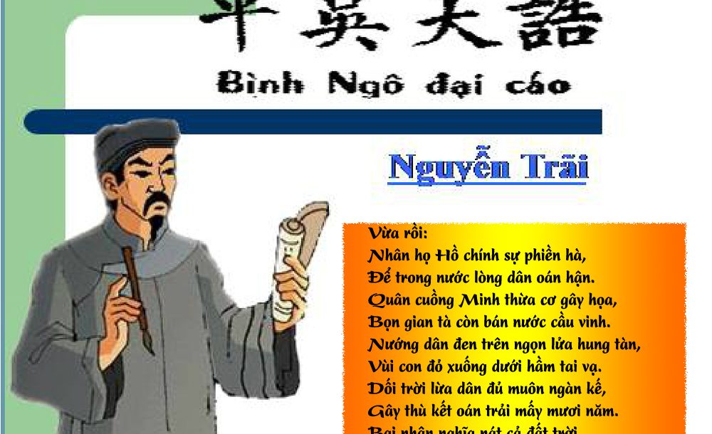 Bình Ngô đại cáo Nguyễn Trãi